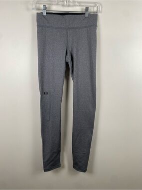 New Under Armour Women's Gray Compression Mid Rise Full Length Leggings Small